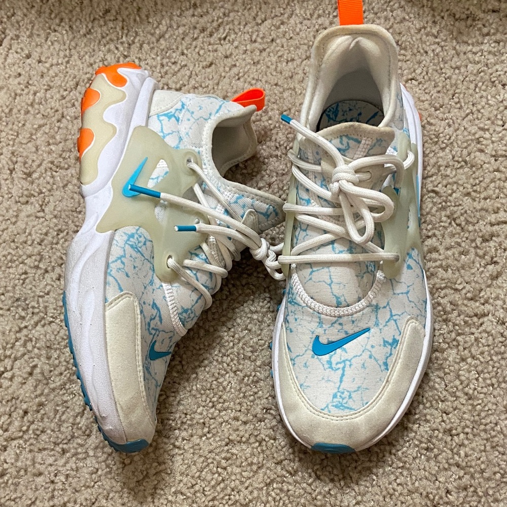 Nike Kids Sneakers - White, Blue, and Orange